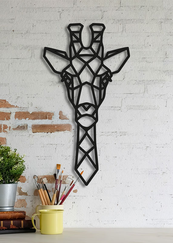 5-Giraf-acrylaat-dier-wanddecoratie-muurdecoratie-zwart-geometrisch