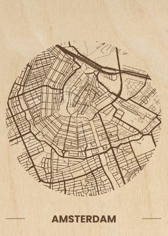 1-Houten-Citymap-Amsterdam-Plattegrond-