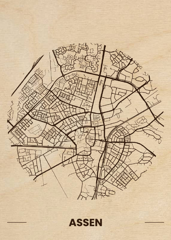 16-Houten-Citymap-Assen-Plattegrond-