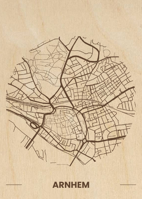 3-Houten-Citymap-Arnhem-Plattegrond-
