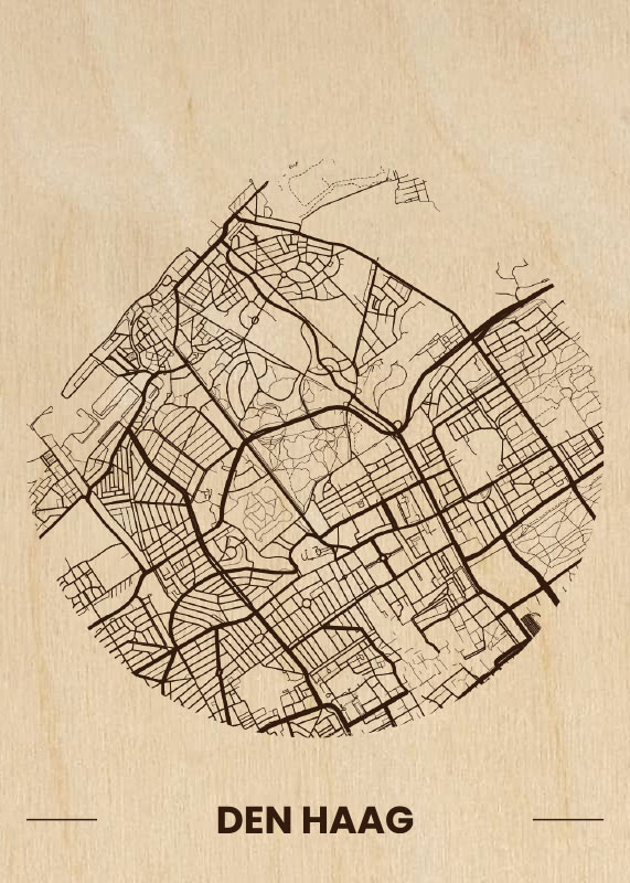 4-Houten-Citymap-Den-Haag-en-Scheveningen-Plattegrond-