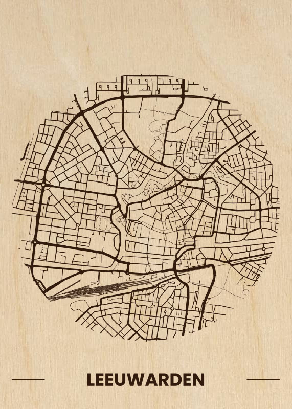 8-Houten-Citymap-Leeuwarden-Plattegrond-