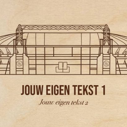 Amsterdam Arena poster met eigen tekst gegraveerd
