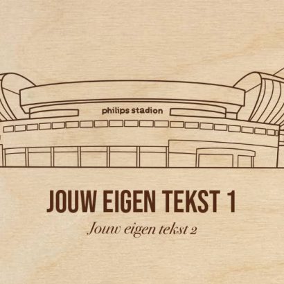 Philips Stadion poster met eigen tekst gegraveerd